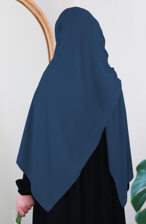 Medine İpeği Şal - Petrol Mavi (Büyük Boy) - Suhneva (1)