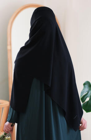 Medine İpeği Şal - Siyah (Büyük Boy) - Suhneva