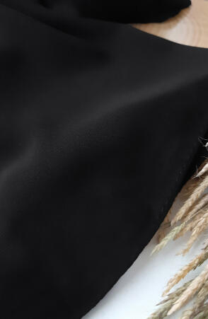 Medine İpeği Şal Siyah (Büyük boy 72x220 cm) - 3