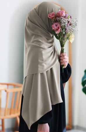 Medine İpeği Şal - Soft Krem (Büyük Boy) - Suhneva