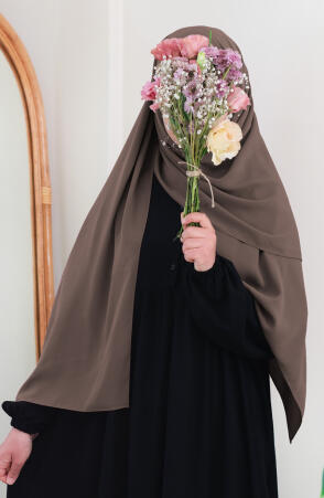 Medine İpeği Şal - Vizon (Büyük Boy) - Suhneva (1)