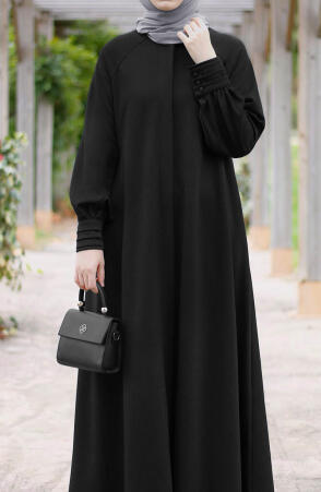 Mina Tam Boy Kaşe Kaban - Siyah - Suhneva (1)