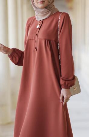 Ravza Elbise - Kiremit - Suhneva