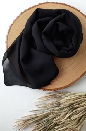 Şifon Şal - Siyah - Suhneva